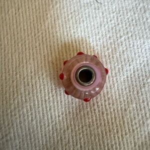 Trollbead Pink and Red Glass Bead Charm